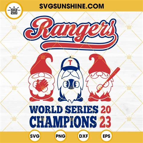 Gnomes Texas Rangers World Series 2023 Svg Texas Rangers Champions Svg