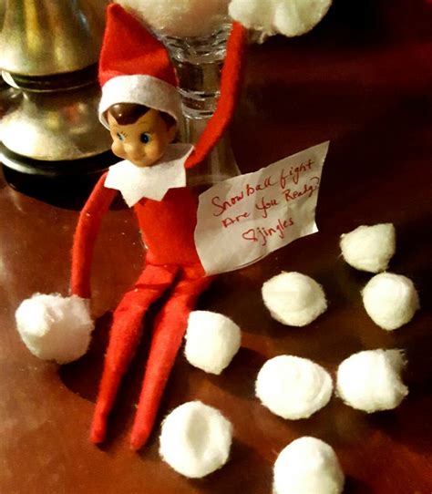 Snowball Fight Awesome Elf On The Shelf Ideas Elf On The Shelf