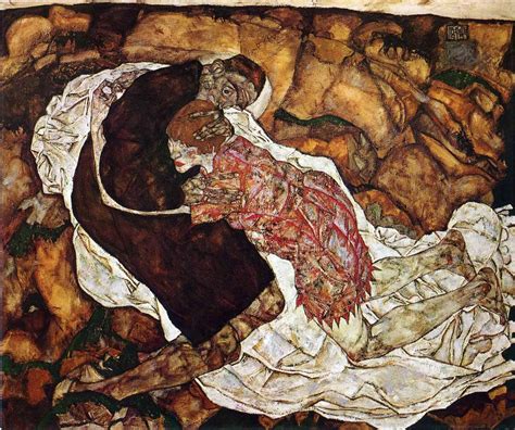 Paintings Reproductions Death and the Maiden, 1915 by Egon Schiele ...