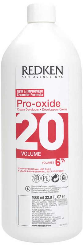 Redken Pro Oxide Cream Developer 20 Volume For Lightener And Hair Color