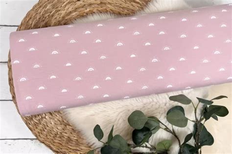 Jersey Stoff Sonne Sonnenschein in nude Öko Tex 100 StoffeBox de Stoffe und handgemachte