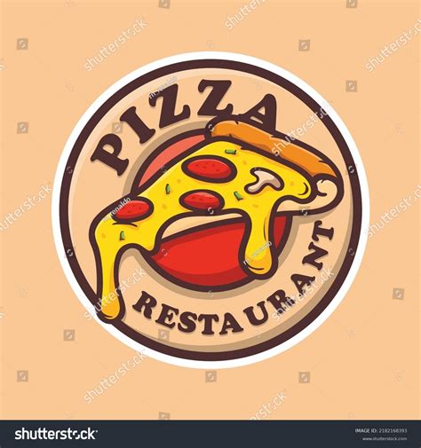 Pizza Cafe Logo Pizza Icon Illustration Stock Vector (Royalty Free
