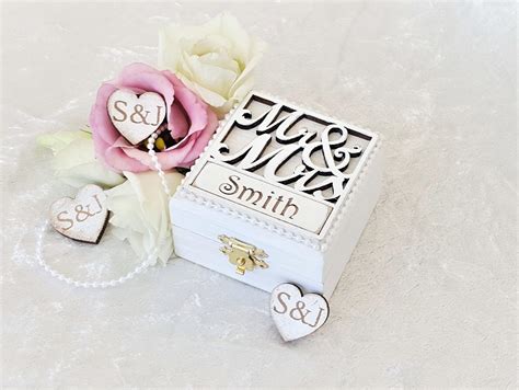 Personalised Wedding Ring Box Luxury Double Wedding Ring Etsy Uk