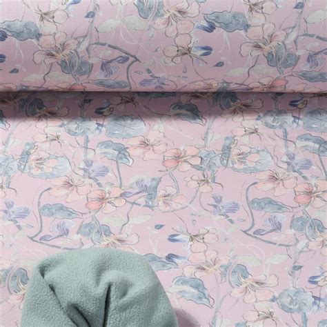 Softshell Digitaldruck Gemalte Blumen Nude Snaply