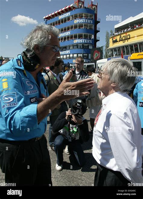 Dpa Italian Flavio Briatore Team Leader Of Renault Talks To The