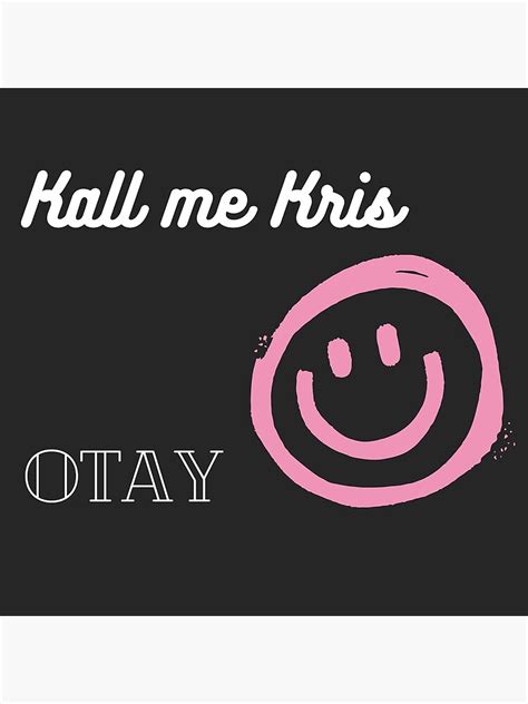 Póster Camiseta De Kall Me Kris Camiseta De Influencer De Tiktok De