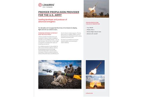 Premier Propulsion Provider For The Us Army Data Sheet L3harris