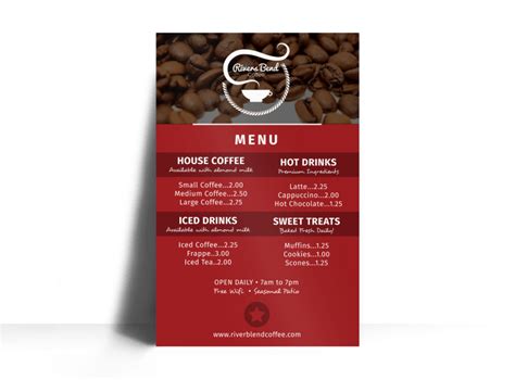 Coffee Menu Poster Template Mycreativeshop