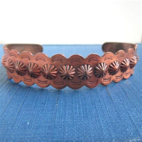 Vintage Southwest Copper Cuff Etsy