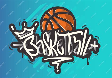 Premium Vector Basketball Themed Hand Drawn Brush Lettering