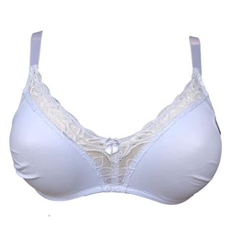 Soutien gorge 105D sans armatures blanc bordure dentelle lingerie femme Blanc Cdiscount Prêt à