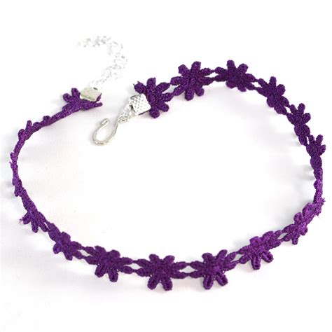 Hippie Purple Choker Grunge Jewelry Twisted Pixies