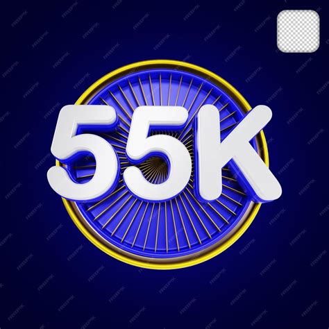 Premium PSD | 55k numeric with stage 3d illustration