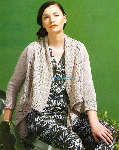 Вязаный жакет с широкими полочками | Agujas