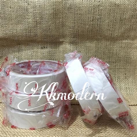jual double tape murah   double tip double tape putih shopee
