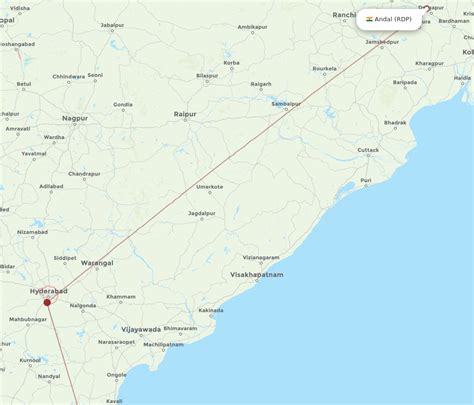 All Flight Routes From Tirupati To Andal TIR To RDP Flight Routes