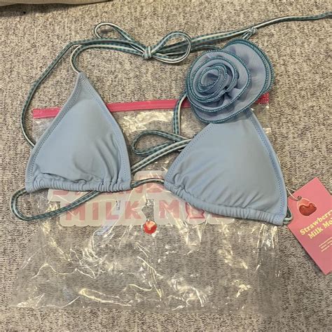 Strawberry Milk Mob Bikini Top Size Small Seabob Depop