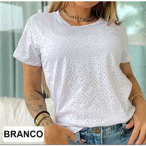 Baby Look básica blusinha feminina Lese Luxo Shopee Brasil