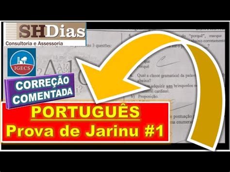 Questões de Português Correção da Prova de Jarinu 2023 Banca IGECS