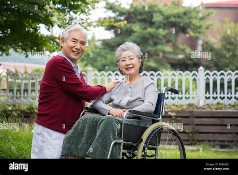 Caring For Seniors Concept Photo Elderly Couple Take Care Of Each