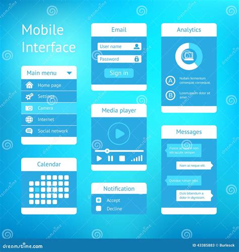 Vector Interface Template Design 43385883