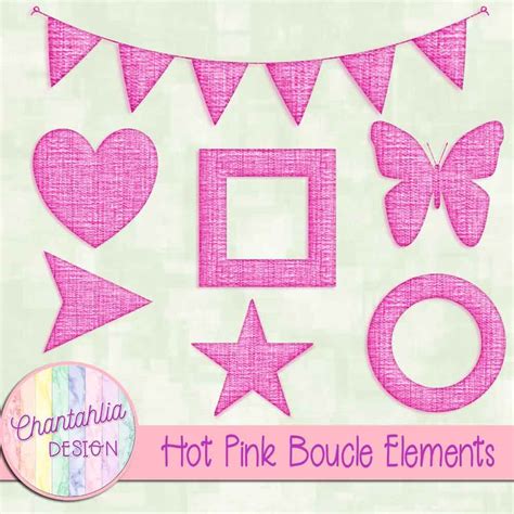 Hot Pink Boucle Elements