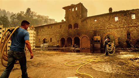 Castello Di Amorosa Damaged By Glass Fire Owner Watches As Parts Of