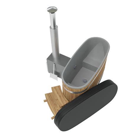 Kirami Tiny Wood Fired Hot Tub Package Thermowood CULT KW Heater Person Kirami