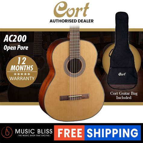 Cort AC200 Classical Guitar with Bag - Open Pore (AC 200 AC-200 ...