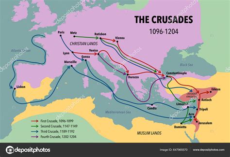 Principais Cruzadas - Mapa Das Primeiras Cruzadas