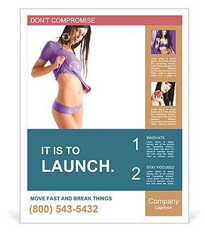 Lilac Casual Lingerie Poster Template Design ID