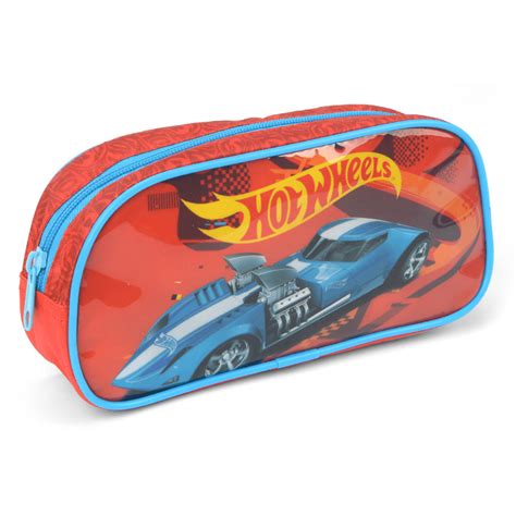 Estojo Escolar Hot Wheels Corrida Laranja Luxcel Original Shopee Brasil