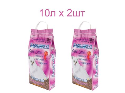 Наполнитель Pussy cat 2шт по 10л Комкующийся купить на OZON по низкой цене 1755804116