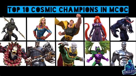 Top 10 Cosmic Champions In Marvel Contest Of Champions As Of July 2020 Do You Agree Youtube