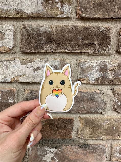 Gay Pride Cat Sticker Rainbow Sticker Pride Cat Sticker Cute Cat Sticker Gay Sticker Gay Pride