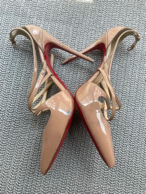 Christian Louboutin Nude Heels Women S Fashion Footwear Heels On Carousell