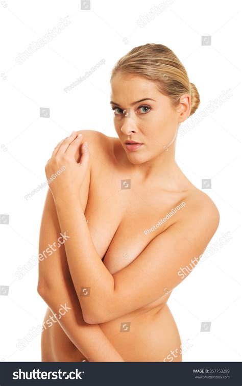 Portrait Nude Woman Covering Her Breast Stock Photo 357753299 Shutterstock