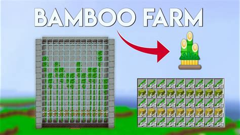 Automatic Bamboo Farm Tutorial For Minecraft Pebedrockjava 121