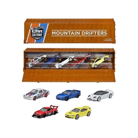 Set Masinute Metalice Hot Wheels Premium Mountain Drifters Container