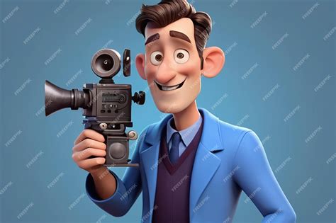 Premium Photo | Film Director Cartoon Character Illustration