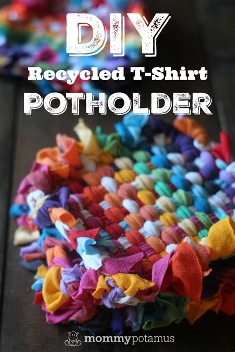 How To Make Recycled T Shirt Potholders Tshirt Crafts Tee Shirt