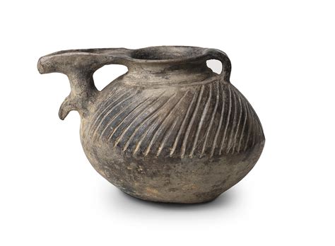 Bonhams An Iranian Grey Ware Pottery Spouted Vessel