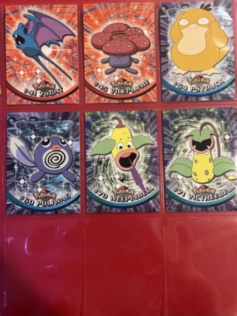 LOTTO DI 22 Carte Pokemon Topps TV Animation Edition Con 7 Ologrammi