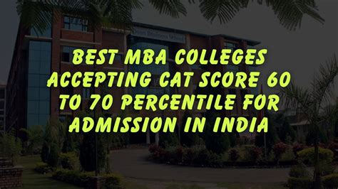 Best Mba Colleges Accepting Cat Scores For Admission In India