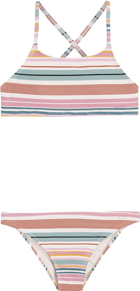 Protest PRTCARO Jr Bikini Nachhaltiger Bralette Bikini mit Streifenmuster für Mädchen