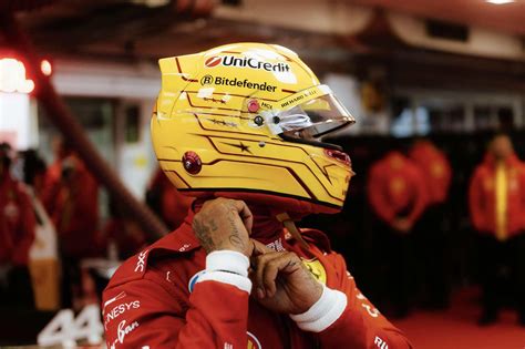 Lewis Hamilton 2025 first Ferrari Helmet in 1/2 scale by Bell