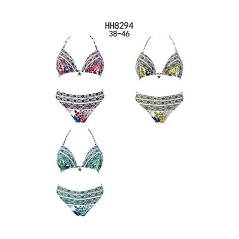 Womens Bohemian Bikini Set Two Pieces Swimsuit Glitter Rhinestone