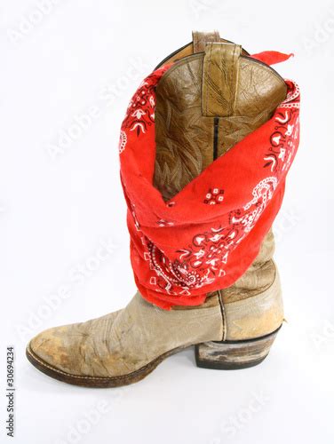 Bandana With Cowboy Boot Stock Photo Adobe Stock