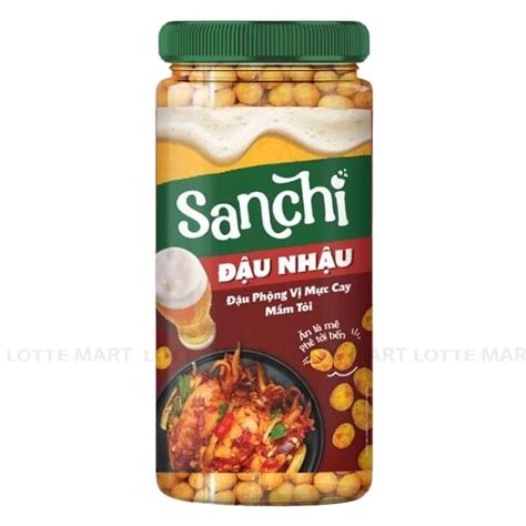 Đậu Phộng Sanchi Vị Mực Cay Mắm Tỏi Hũ 210G