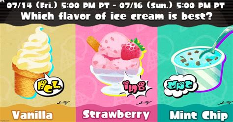 Inkoming Splatfest Which Flavor Of Ice Cream Is The Best Imgflip